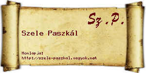 Szele Paszkál névjegykártya